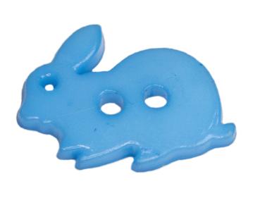 Bouton enfant lapin bleu foncé 18 mm 0,71 inch